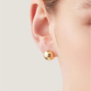 Jenny Bird | Gold round ball stud clip-on earrings